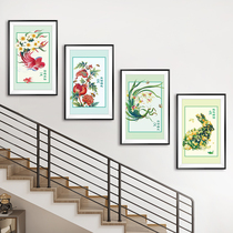 2022 new cross stitch embroidered living room small pieces handmade yourself embroidered bedroom simple flower order December Full set