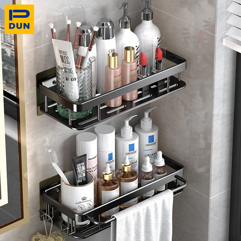 Thickened Punch-Free Makeup Room Bathroom Shelve Toilet Wash Terrace Containing Wall Bathroom Wall-mounted Racks Waterproof