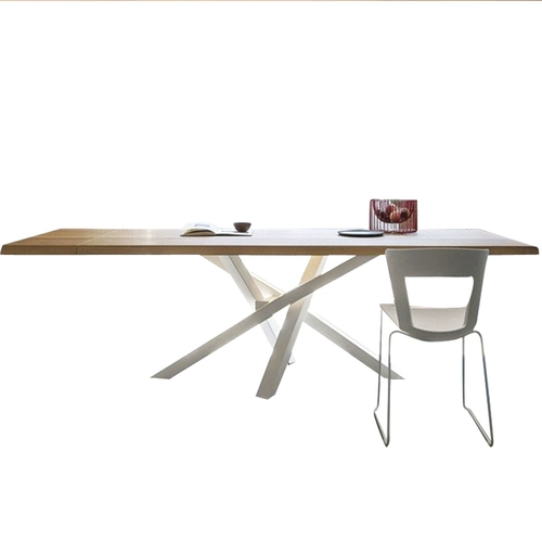 Нордический минималистский ретро промышленный ветер и железное искусство Стол конференции с твердым деревом простые переговоры Длинные квадратные столы и стулья американские столы и стулья