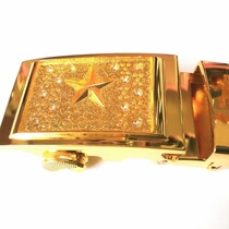 24k golden automatic buckle belt head Gypsophila diamond buckle head male 4cm Buckle Head leisure business Belt head