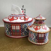 Yurt shape paper box toothpick barrel Mongolian decorations Hotel yurt tissue box batch