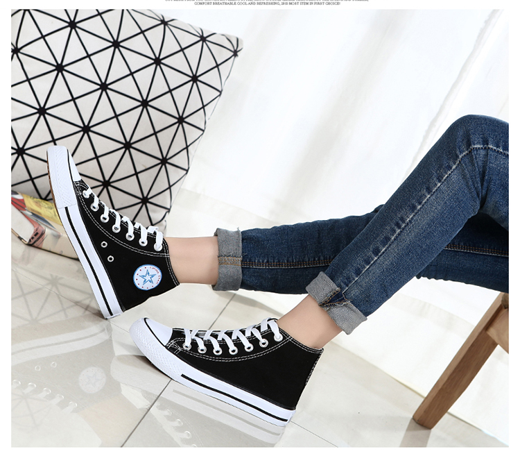 Cao-top giày giày nam Gao Bangchao nam Hàn Quốc phiên bản của xu hướng ulzzang canvas nam tinh thần guys thanh niên giày giày sneaker nike