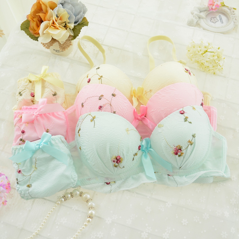 Mùa hè cotton trắng áo ngực phần mỏng ladies đồ lót học sinh trung học thoải mái điều chỉnh cô gái áo ngực