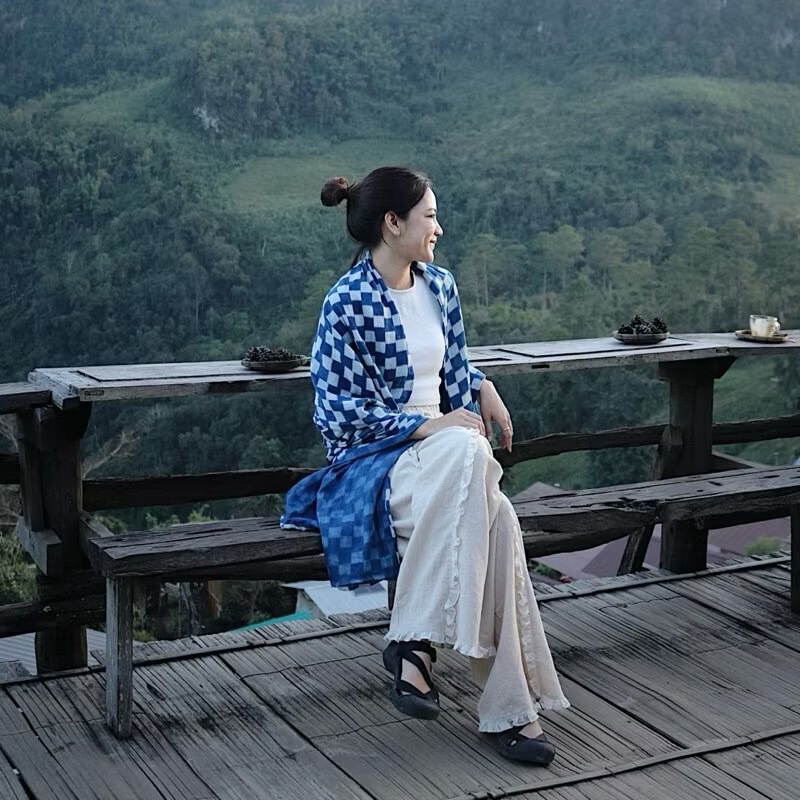 【Sr】Thai Ethnic Style Retro Loose Cotton Thick Casual Pants Versatile Artistic Style Long Pants