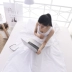Rắn màu trắng du lịch bẩn túi ngủ bông tinh khiết kinh doanh khách sạn trắng làm sạch cung cấp vệ sinh cách ly - Túi ngủ túi ngủ em bé Túi ngủ