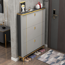 Ultra-thin tipping bucket shoe cabinet door outside door large capacity entrance to the family closed cabinet minimalist modern small household type lockers