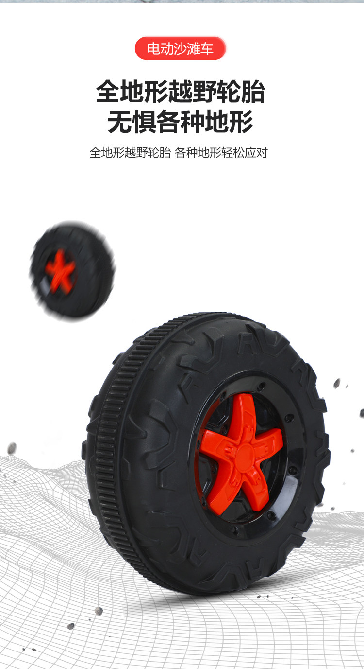 Электромобиль детский 儿童电动车四轮手推越野遥控汽车1-3岁男女宝宝小孩玩具车可坐人