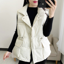 Down Cotton Machia 2021 New female winter loose with sleeveless Campled Shoulder Horse Pinch Bread autumn Winter jacket