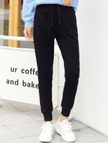 2021 spring and autumn new cotton casual all-round sports pants womens feet are thin and wear home nine-point pants loose