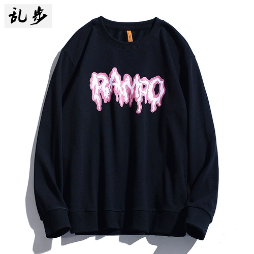 Ретро свитшот в стиле хип-хоп для отдыха, парная одежда для влюбленных, лонгслив, европейский стиль, оверсайз