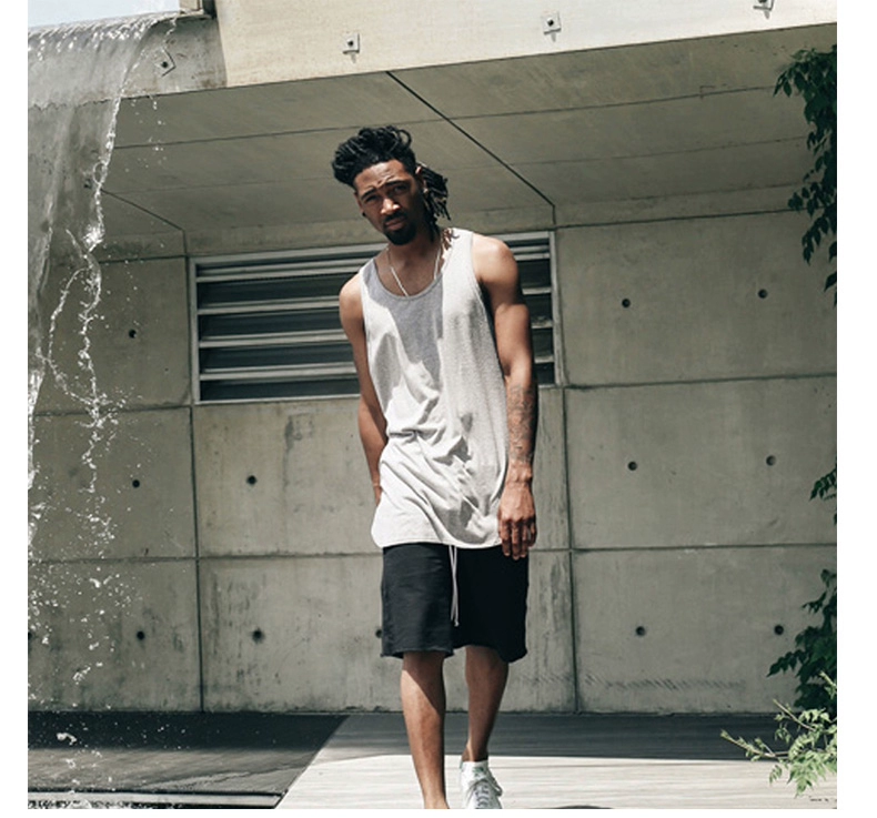 KANYE Biebo High Street Cotton không thường xuyên Cơ sở Vest FOG Áo sơ mi màu rắn đáy của sự sợ hãi của Chúa - Áo vest cotton áo khoác mùa hè nam