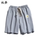 Daisy quần short thể thao nam xu hướng mặc mùa hè in phong cách Hồng Kông 5 quần năm điểm thủy triều quần rộng bóng rổ quần lớn - Quần Jogger