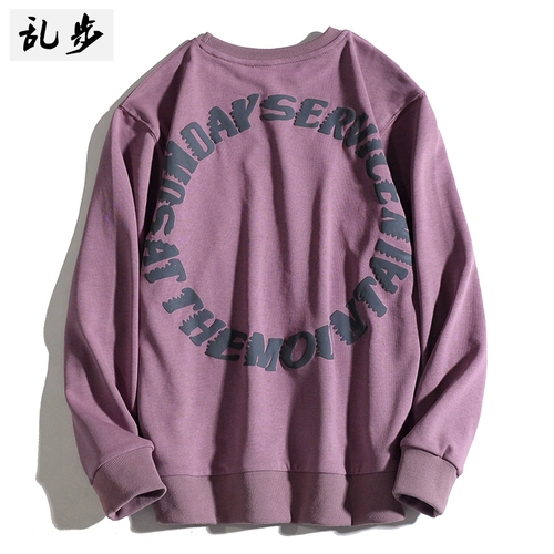 Ретро свитшот в стиле хип-хоп для отдыха, парная одежда для влюбленных, лонгслив, европейский стиль, оверсайз