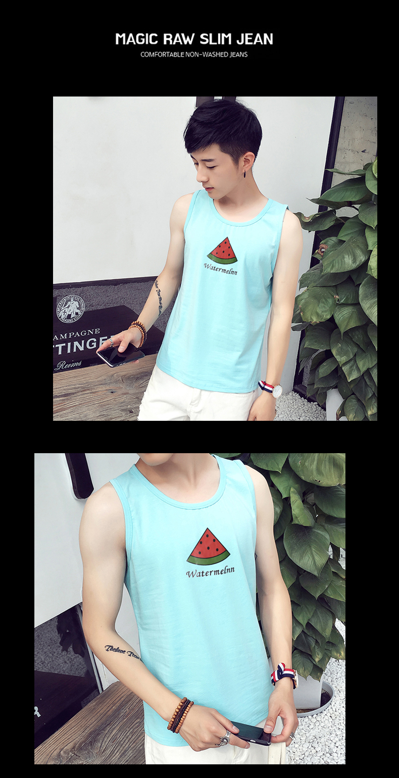 林 弯弯 LES đẹp trai T thể thao áo vest ướt mồ hôi nam và nữ đôi giản dị rộng vai áo thun không tay áo ba lỗ nam form rộng