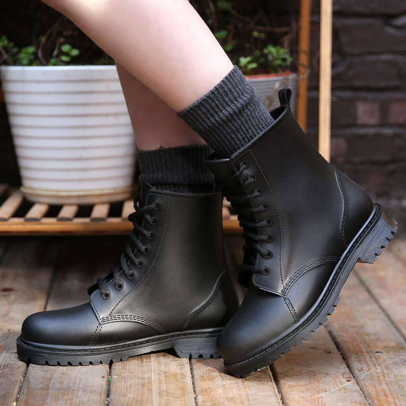 Rain and Shepherd Lovers Rain Boots Adult Fashion Rain Shoes Women Summer Martin Water Shoes Water-proof Silo Rubber Shoes Non-slip Set Shoes