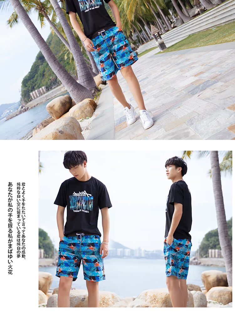 Kỳ nghỉ ở bãi biển quần lửng nam quần lửng khô nhanh quần boxer suối nước nóng quần bơi cỡ lớn thường mặc quần năm điểm 	quần đi biển tre em	