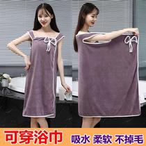 women's autumn and winter home non-cotton absorbent water fast drying wool net red bathing skirt cute t-shirt robe