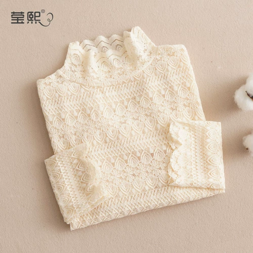 Маленькая кружевная рубашка кружевной рубашки для женщин 2020 Ранняя осень Новая модная и универсальная слабая темперамент женский топ сетки