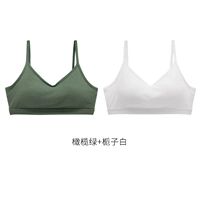 Gardenia White+Olive Green 【В обновлении хлопка в 2022 году без чашек】