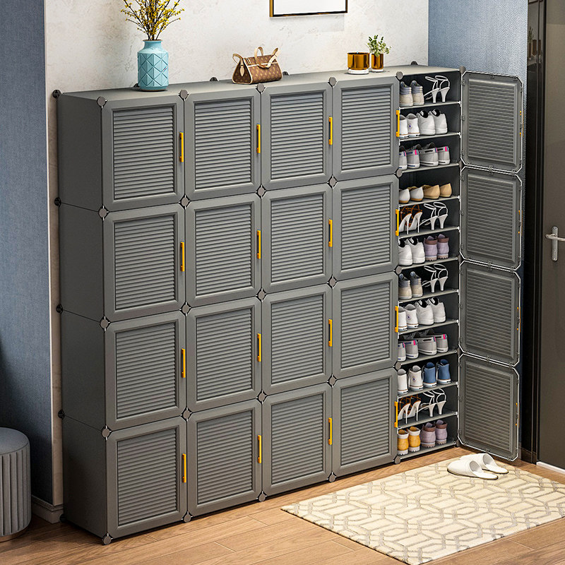 Shoe cabinet New 2020 explosive home bedroom shoe shelf storage large capacity multi-layer dustproof door simple shoe rack