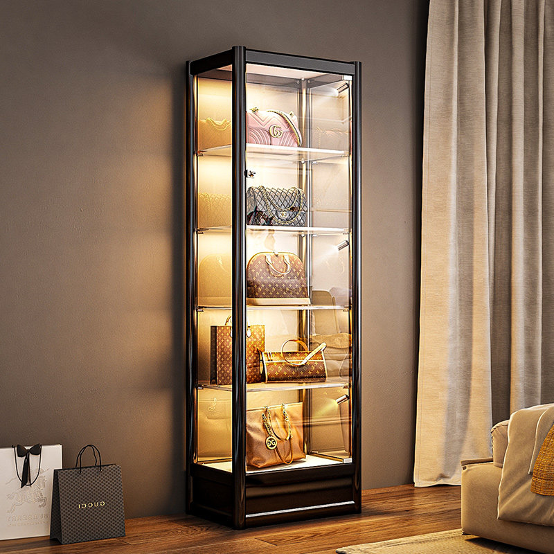 Bag Containing Cabinet Home Floor Laying Bag Perfume's Shelve Glass Door Luxury Goods Showcase Locker-Taobao