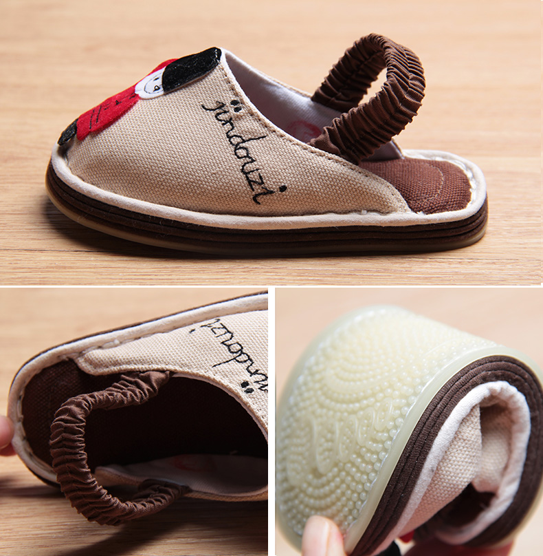 Pantoufles enfants en coton pour printemps - semelle tendon - Ref 986334 Image 17