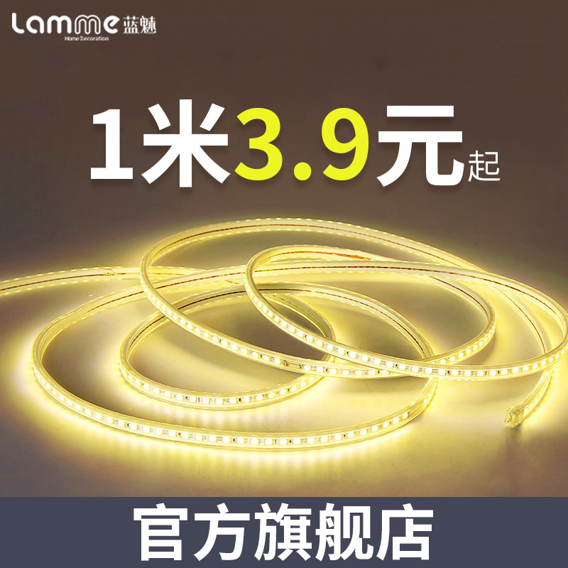 Blue Phantom LED light with living room ceiling decoration Seven colorful discoloration neon light strips 220v ultra bright strip line light waterproof