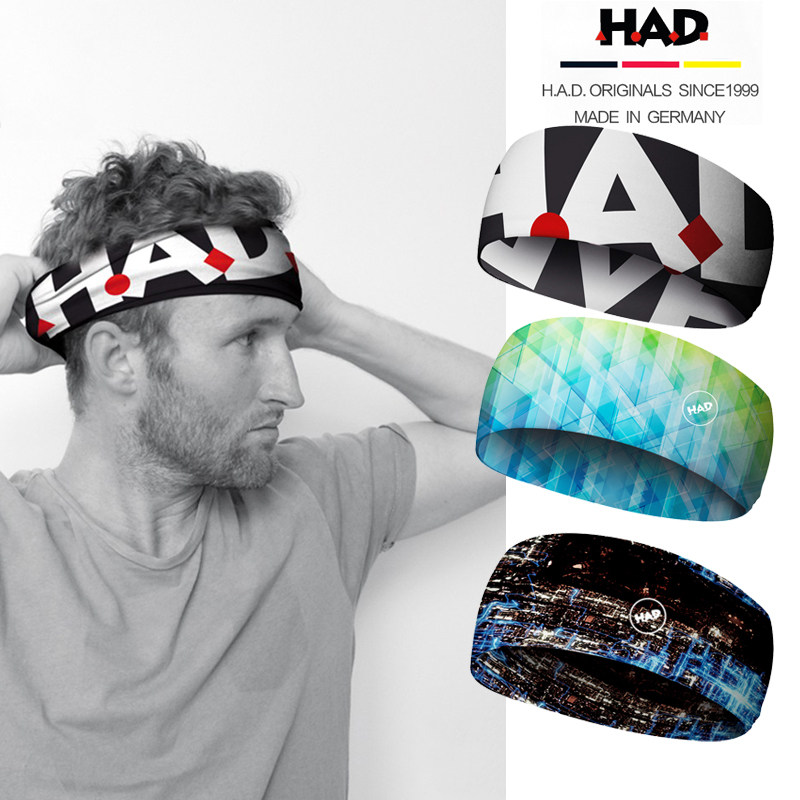 Germany HAD sport headband female antiperspirant head wearing sweat-absorbing turban male yoga running fitness wide bunch hair tide fashion