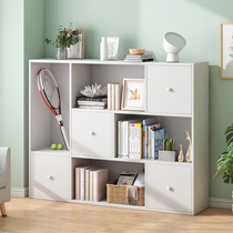 Bookshelf floor simple storage rack bedroom living room cabinet storage rack simple student home bookcase lattice cabinet