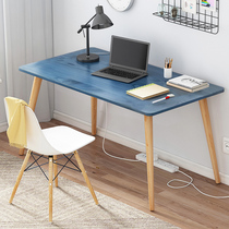 Computer desktop table solid wood leg desk simple integrated table simple home bedroom student writing desk office desk