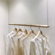 Clothing store hemp rope hanger stainless steel boom wall hanging hanger childrens clothing hanger display rack