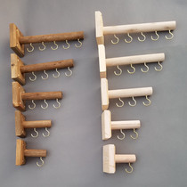 Clothing store hook long hook on the wall point hanging clothes hook Wall hanging display rack Hanger single hook wall hanging solid wood shelf