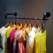 Clothing store hanger pylons black water pipe display rack wall hanging shop decoration shelves wall hanging clothes wall hanging