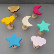 Childrens clothing store hanging clothes hook creative single hanging clothing adhesive hook wood wall hanging wall hanging wall hanging clothes display rack