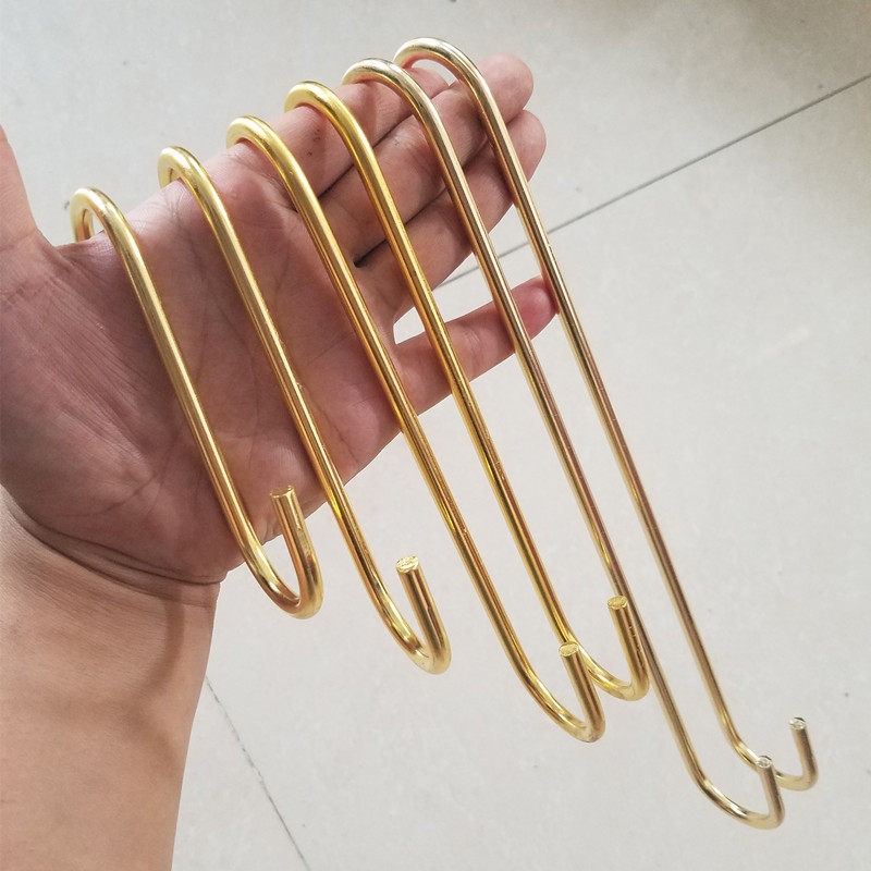 Clothing store S hook titanium alloy color S-shaped hook shelf Korean clothes hook Lengthened and thick trouser hook Round S hook