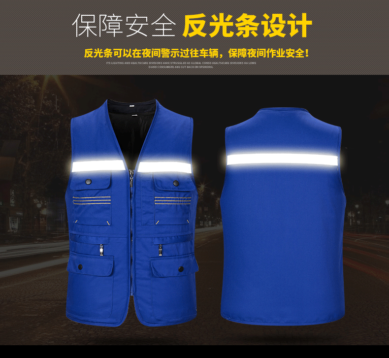 Dải phản quang overalls cotton vest mùa đông xây dựng trang web xây dựng lao động bảo hiểm kỹ thuật quần áo vest tùy chỉnh chụp ảnh cưới vest áo khoác đông nam