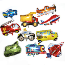 Childrens birthday party party cartoon airplane aluminum film balloon scene layout car styling theme decoration supplies
