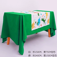 Зеленая белая скатерть