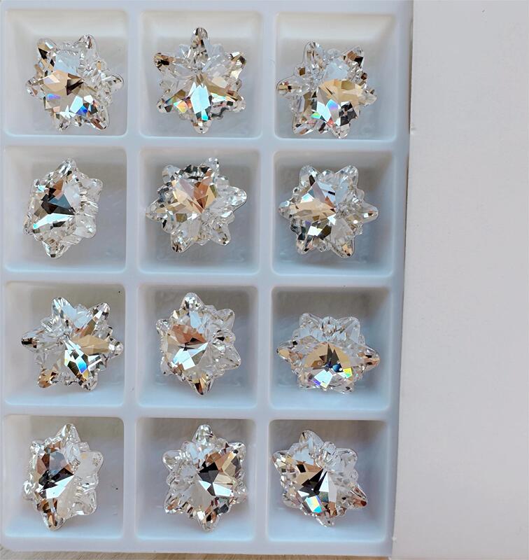 Dongzhou 14mm Snowflake Dongzhou Snowflake Nail Art Rhinestones High Shine White Irregular Nail Art Decorations Transparent White Colorful Rhinestones Dongzhou 14mm Snowflake Dongzhou Snowflake Nail Art Rhinestones High Shine White Irregular Nail Art Decorations Transparent White Colorful Rhinestones