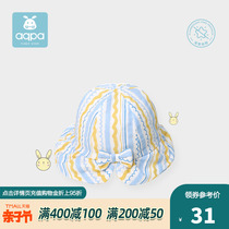 aqpa children gauze fisherman hat thin baby summer cartoon sun hat cute baby sunscreen hat out
