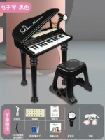 Реалистичное черное пианино, набор, наушники