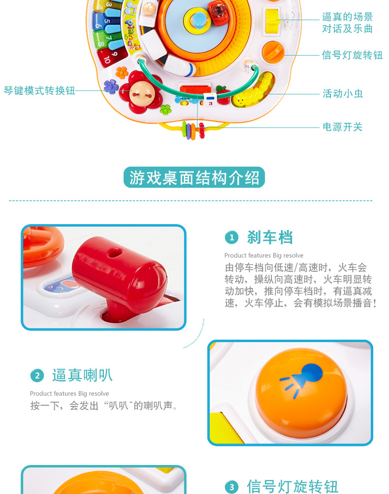 Bàn trò chơi Gu Yu bàn học đa chức năng cho bé giáo dục sớm bàn đồ chơi giáo dục 0-1-2-3 tuổi Bàn đồ chơi trẻ em - Đồ chơi giáo dục sớm / robot robot đồ chơi thông minh