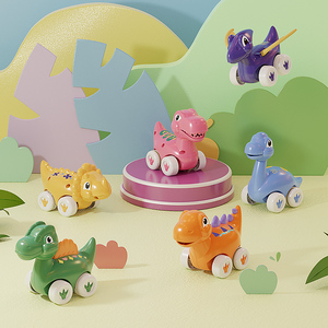 宝宝恐龙玩具车模型儿童惯性滑行小汽车回力工程车婴儿男孩1-3岁2