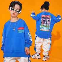 Less Son Street Dance Performance Clothes Boy Loose Korean Version Sports Suit Girl Hip Hop Performance Student Group Custom Tide