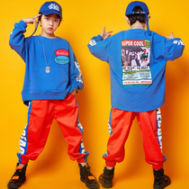 Childrens street dance suit boy acting t-shirt girl jazz dance costumes to perform hip hop craze