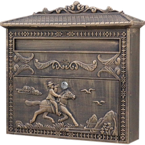 European retro villa door mailbox outdoor wall-mounted door number water-proof and rain-proof cast aluminum newspaper box milk community mailbox