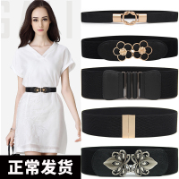 Black belt women's decoration 2026 new fashion wide skirt jacket high-end versatile elastic waistband accessories