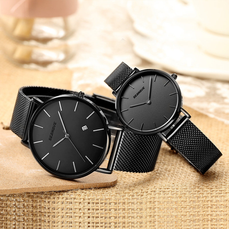 SEAWAVE couple watch couple models a pair of students simple ultra-thin waterproof 2021 new watch men