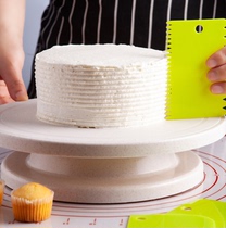 Birthday cake decorating table flat bottom plastic rotating table paving table baking tool turntable