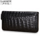 Lucarni/Lucani crocodile belly handbag ຜູ້ຊາຍຫນັງແທ້ຂອງຜູ້ຊາຍ wallet zipper ຖົງ clutch ຍາວ